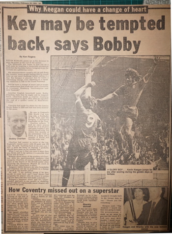 Kev may be tempted back - 20 February 1984