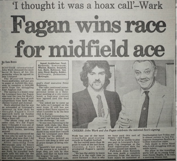 Fagan wins race for midfield ace - 10 March 1984