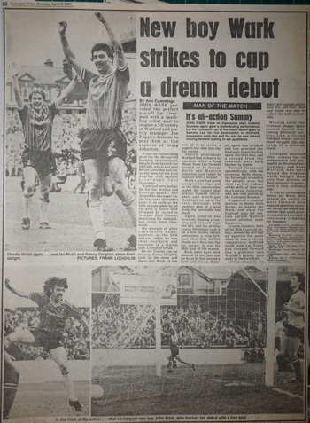 New boy Wark strikes - 31 March 1984