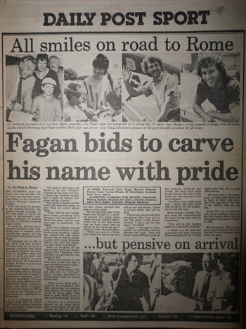 Fagan bids to carve his name with pride - 30 May 1984