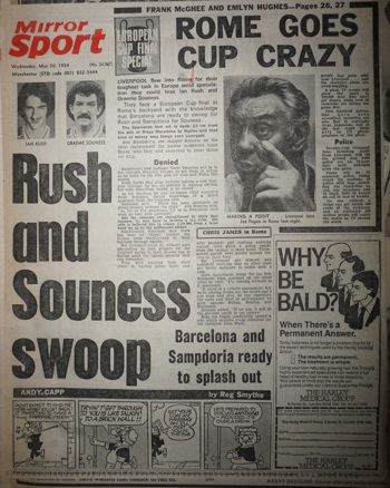Rush and Souness swoop - 30 May 1984