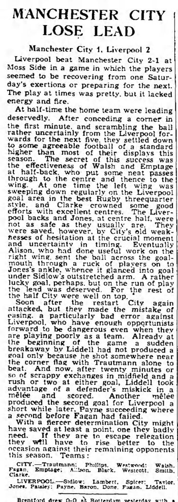 Guardian match report