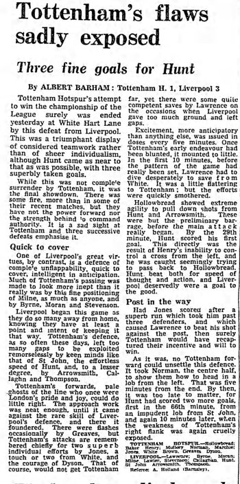 Guardian match report