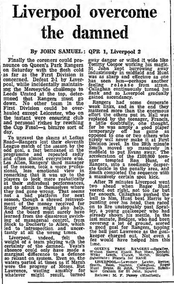 Guardian match report