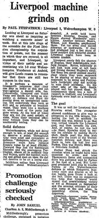 Guardian match report