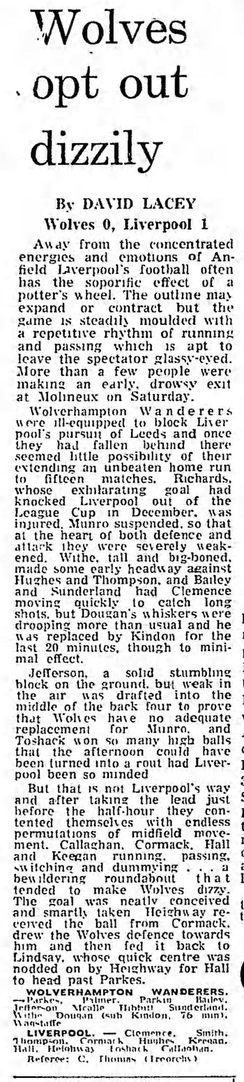 Guardian match report