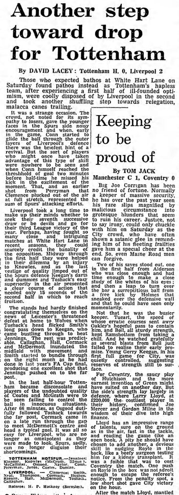 Guardian match report