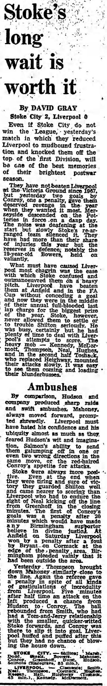 Guardian match report