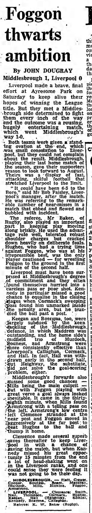 Guardian match report
