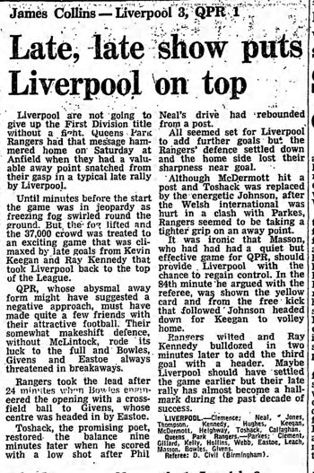 Guardian match report