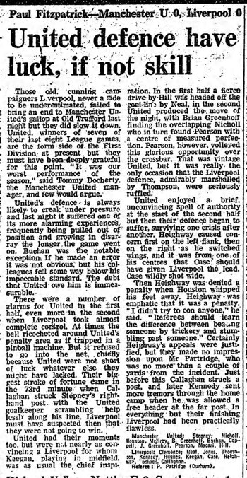 Guardian match report