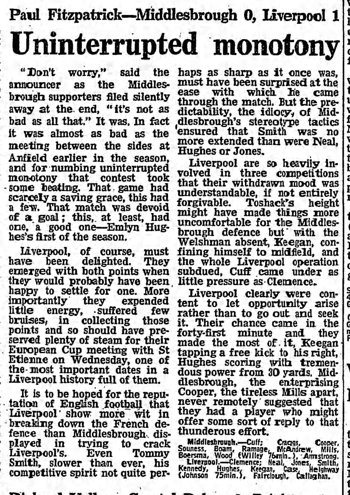 Guardian match report