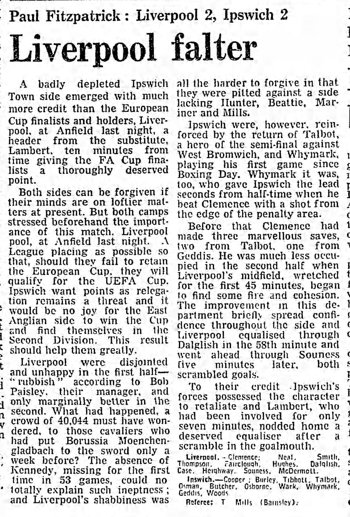 Guardian match report