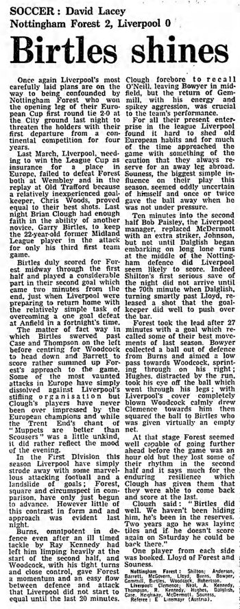 Guardian match report