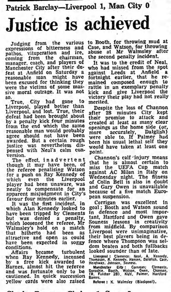 Guardian match report