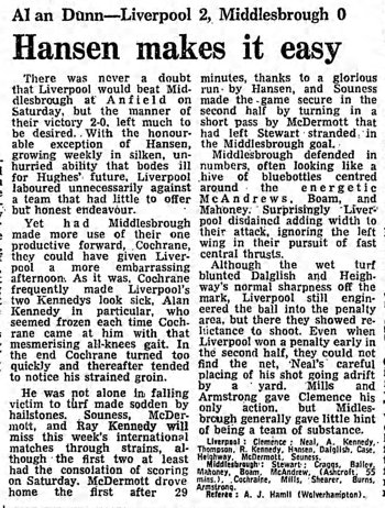 Guardian match report