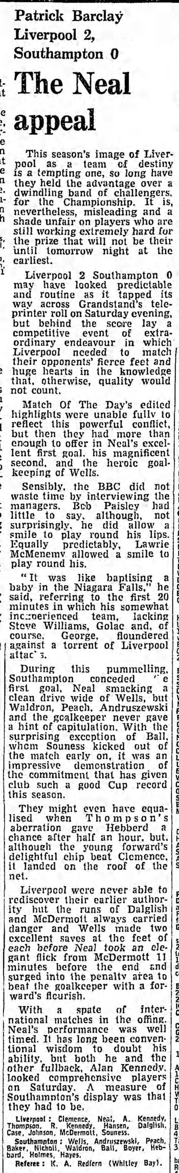 Guardian match report