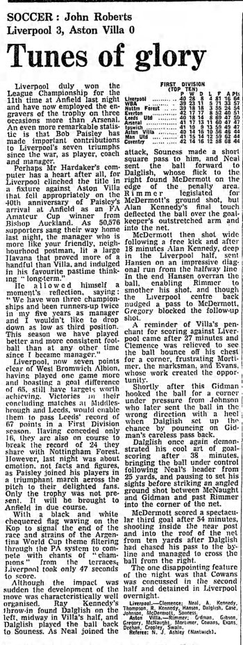 Guardian match report