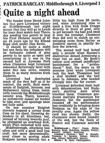 Guardian match report