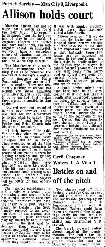 Guardian match report