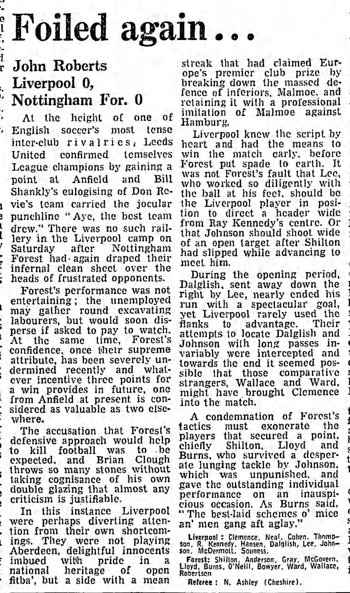 Guardian match report