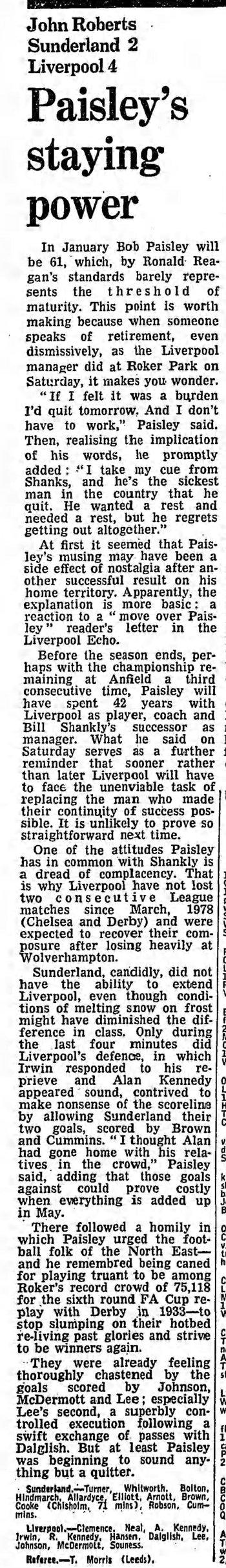 Guardian match report