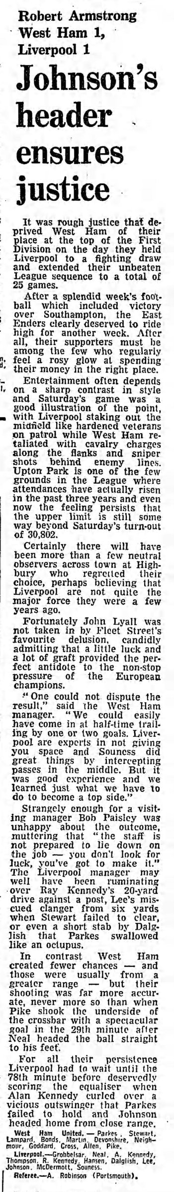 Guardian match report