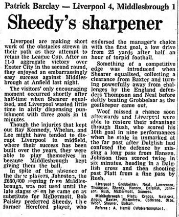 Guardian match report