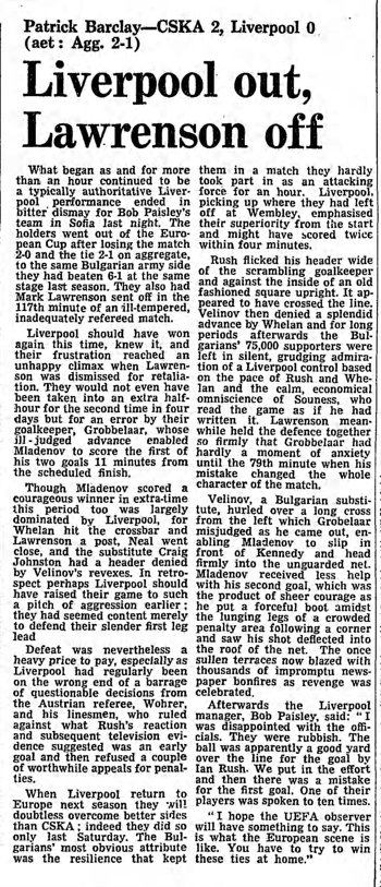 Guardian match report