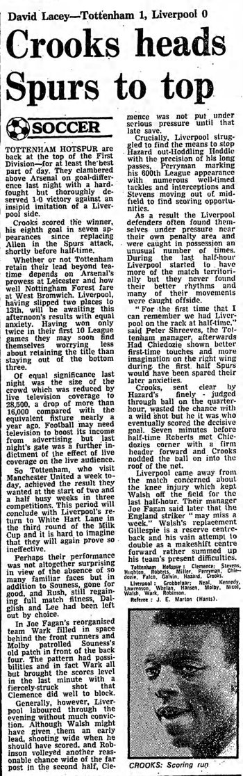 Guardian match report