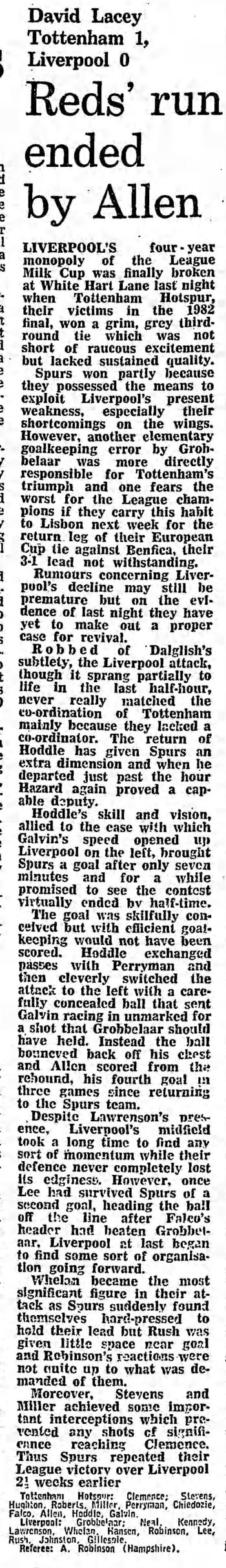Guardian match report