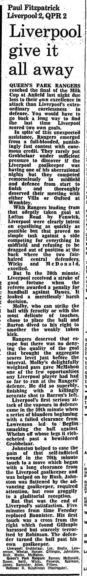 Guardian match report