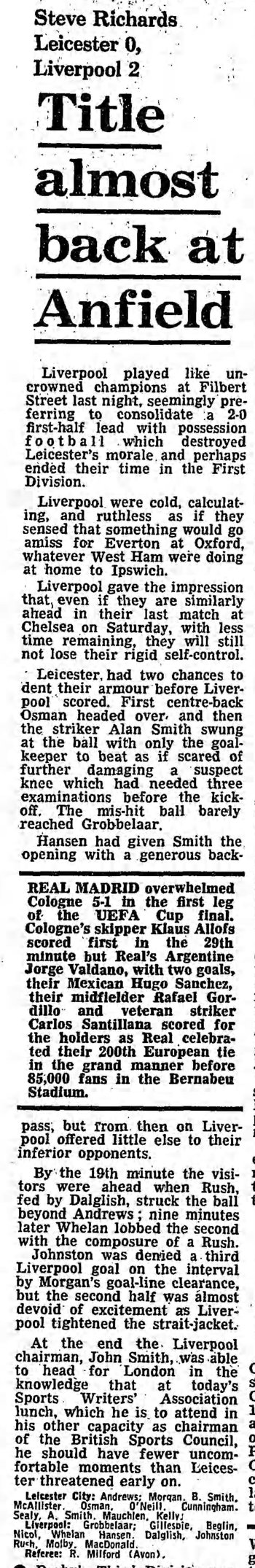 Guardian match report