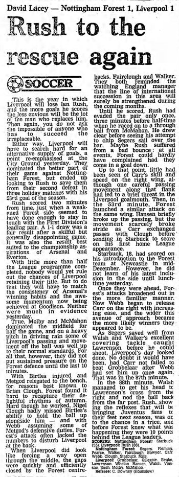 Guardian match report