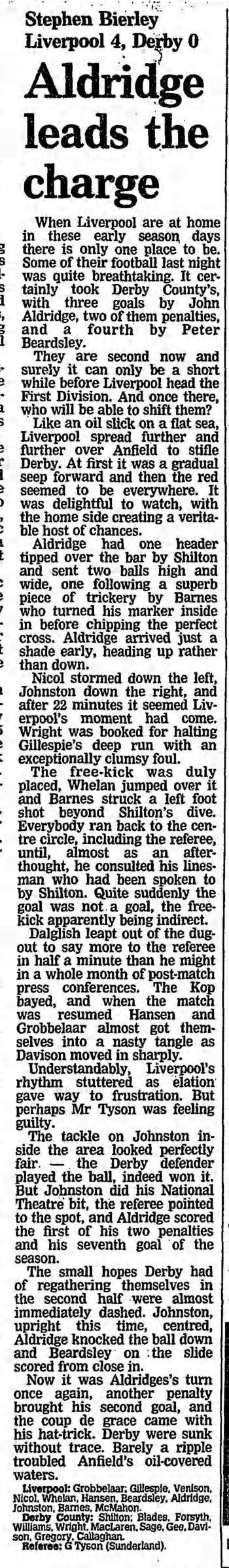 Guardian match report