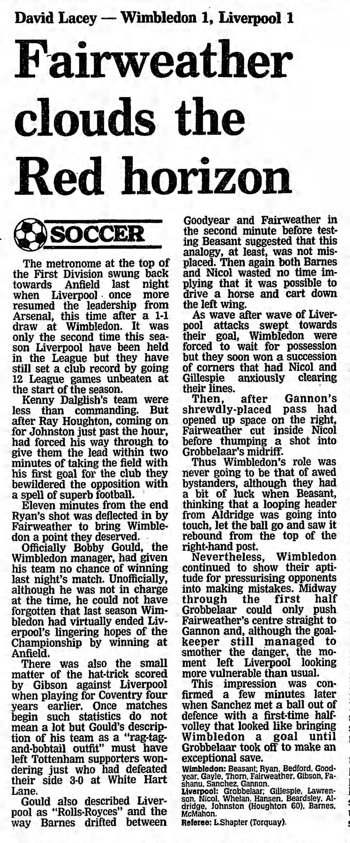Guardian match report