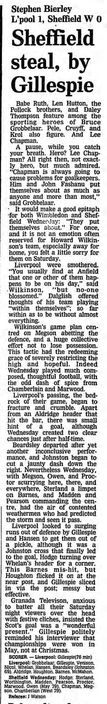 Guardian match report
