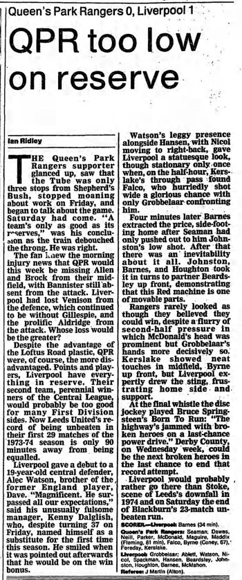 Guardian match report