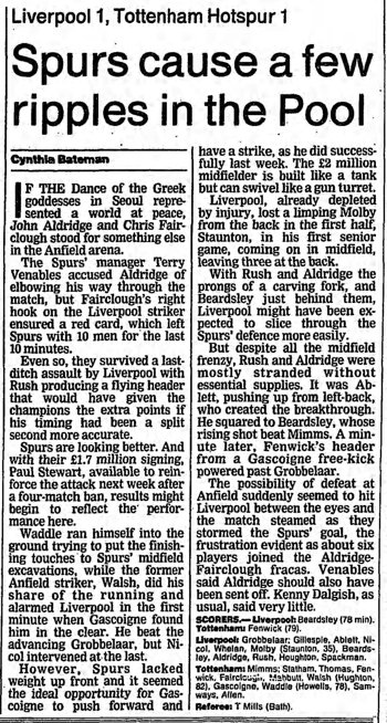 Guardian match report