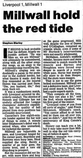 Guardian match report