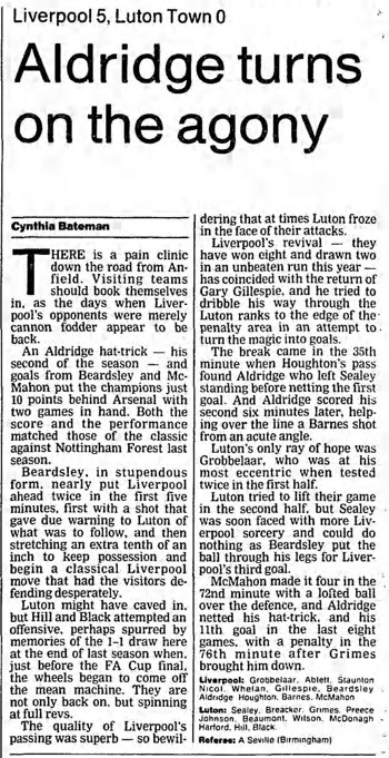Guardian match report