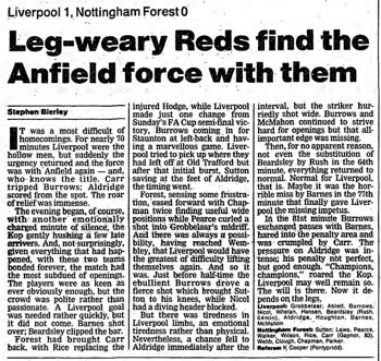 Guardian match report