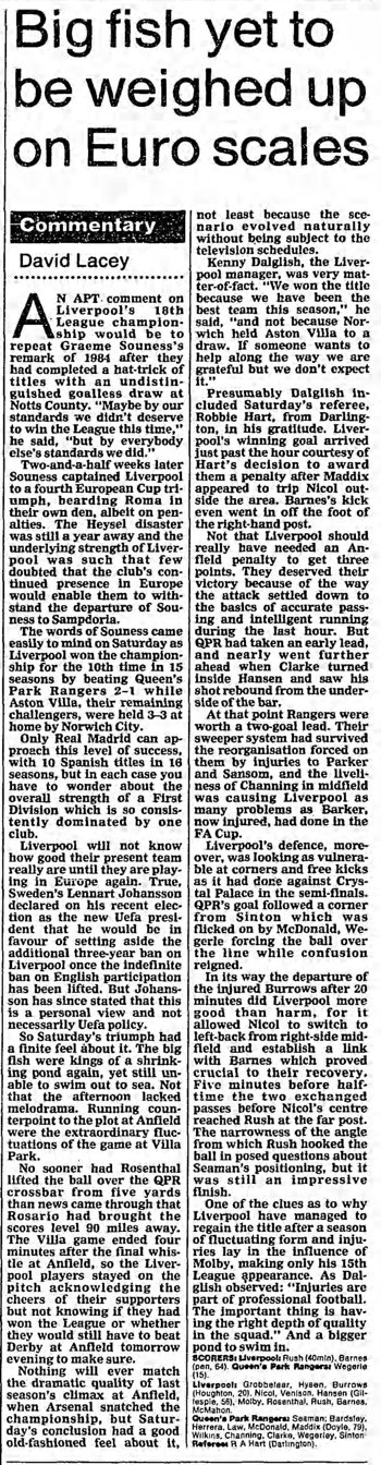 Guardian match report