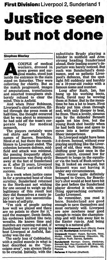 Guardian match report