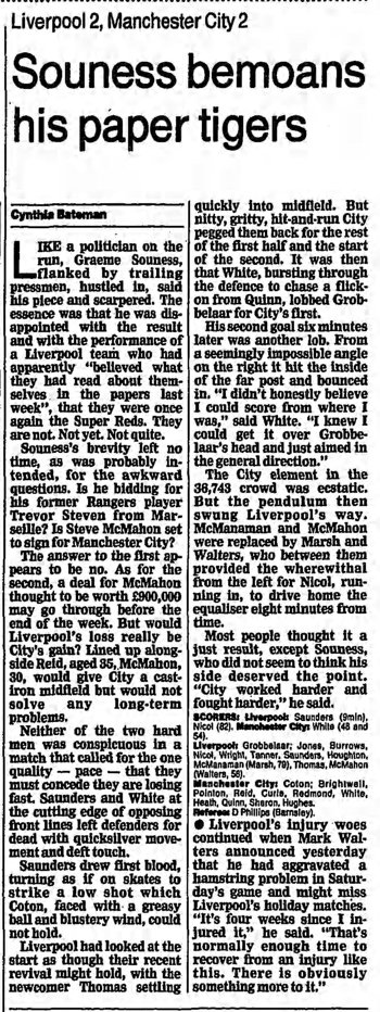 Guardian match report