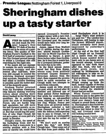 Guardian match report