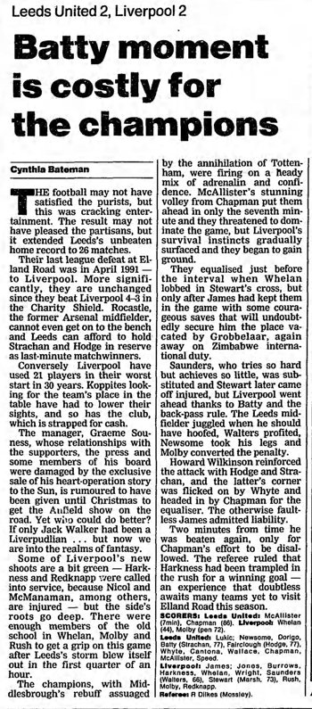 Guardian match report