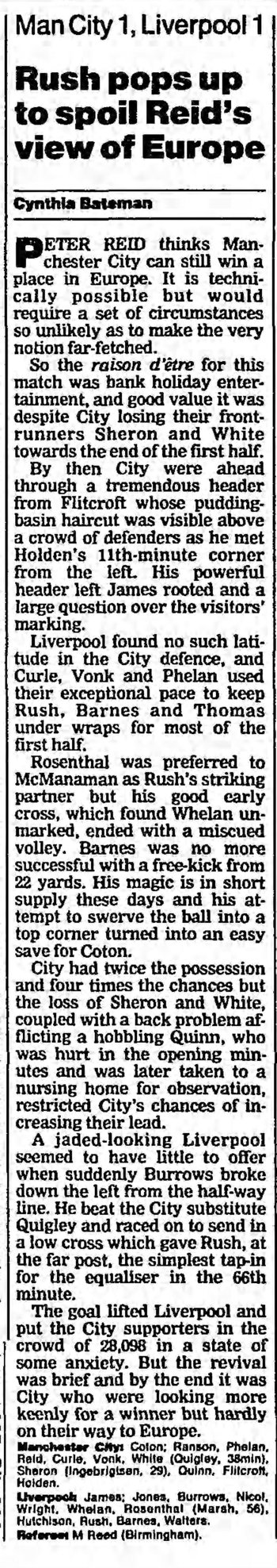 Guardian match report