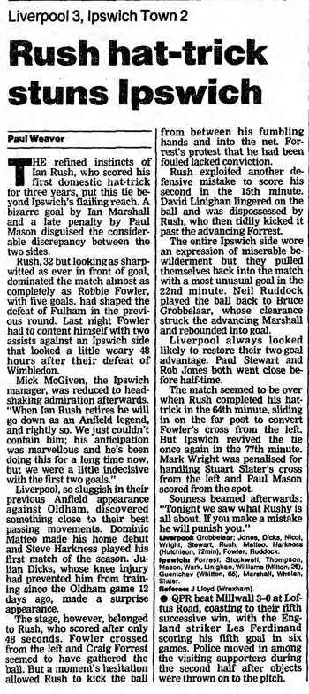 Guardian match report