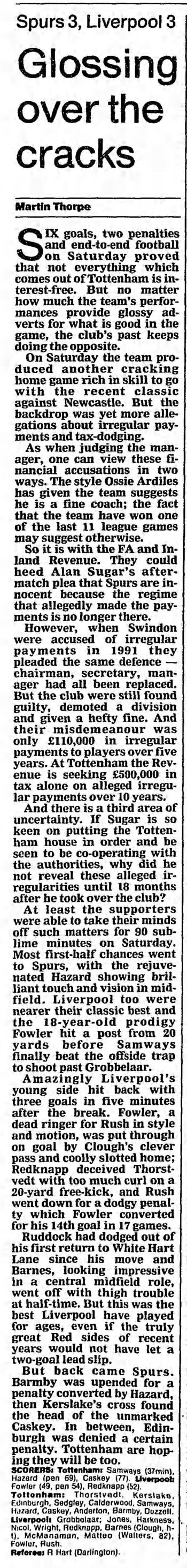 Guardian match report